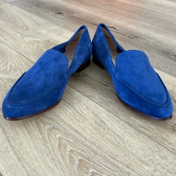 NEW Kate Spade ‘Carima’ Blue suede loafers flats - Picture 3 of 7